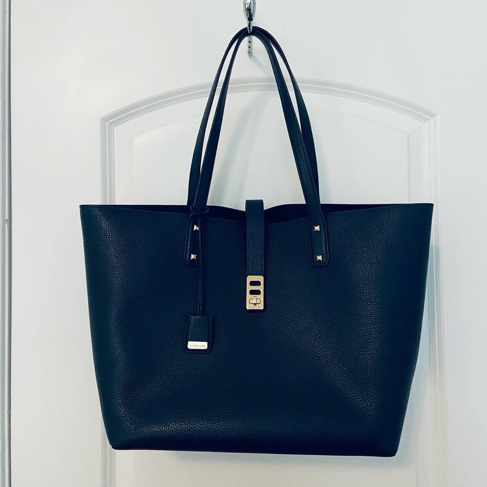 Michael Kors navy blue small tote bag purse